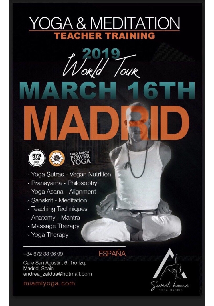 Yoga Teacher Training Madrid with Fred Busch